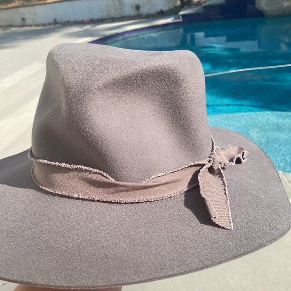 Olive And Pique Womens Brownish-Grey 100% Wool Rancher Hat Adjustable - Picture 6 of 6